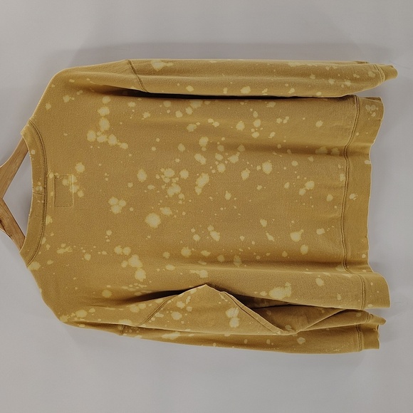 One24 Rags Western Graphic Crew neck Size Medium Bleach Dyed Yellow - Picture 4 of 4